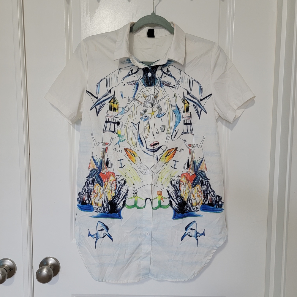 SHEIN White Short Sleeve Shirt
